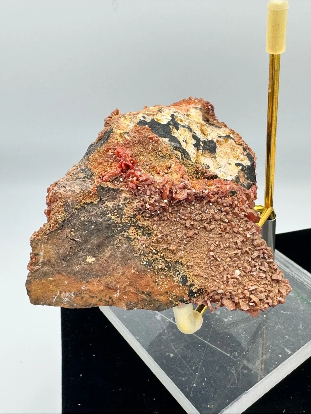 Vanadinite Crystal Cluster on Matrix